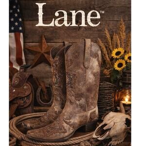 Lane Women’s Saratoga Leather Cowboy Boots Sz. 10.5